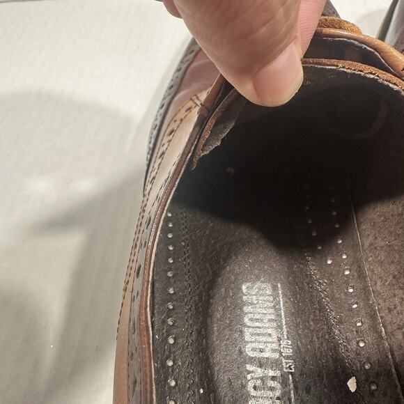 Stacy Adams Men's Wingtip Oxford Dress Shoes 8.5M 2-Tone Leather Brogue - Picture 8 of 16